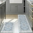 thumbnail image 5 of Kitchen Mat Anti Fatigue 2 Pieces Blue Kitchen Rugs Non Slip Waterproof Kitchen Floor Mats Cushioned Boho Kitchen Runner Rug Comfort Memory Foam Kitchen Mats for Floor,Front of Sink,Laundry Room, 5 of 6