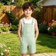 thumbnail image 4 of Kiijoy Toddler Girl Checkered Overalls Shorts Summer Casual Gingham Sleeveless Romper, Sizes 4-5T, 4 of 7
