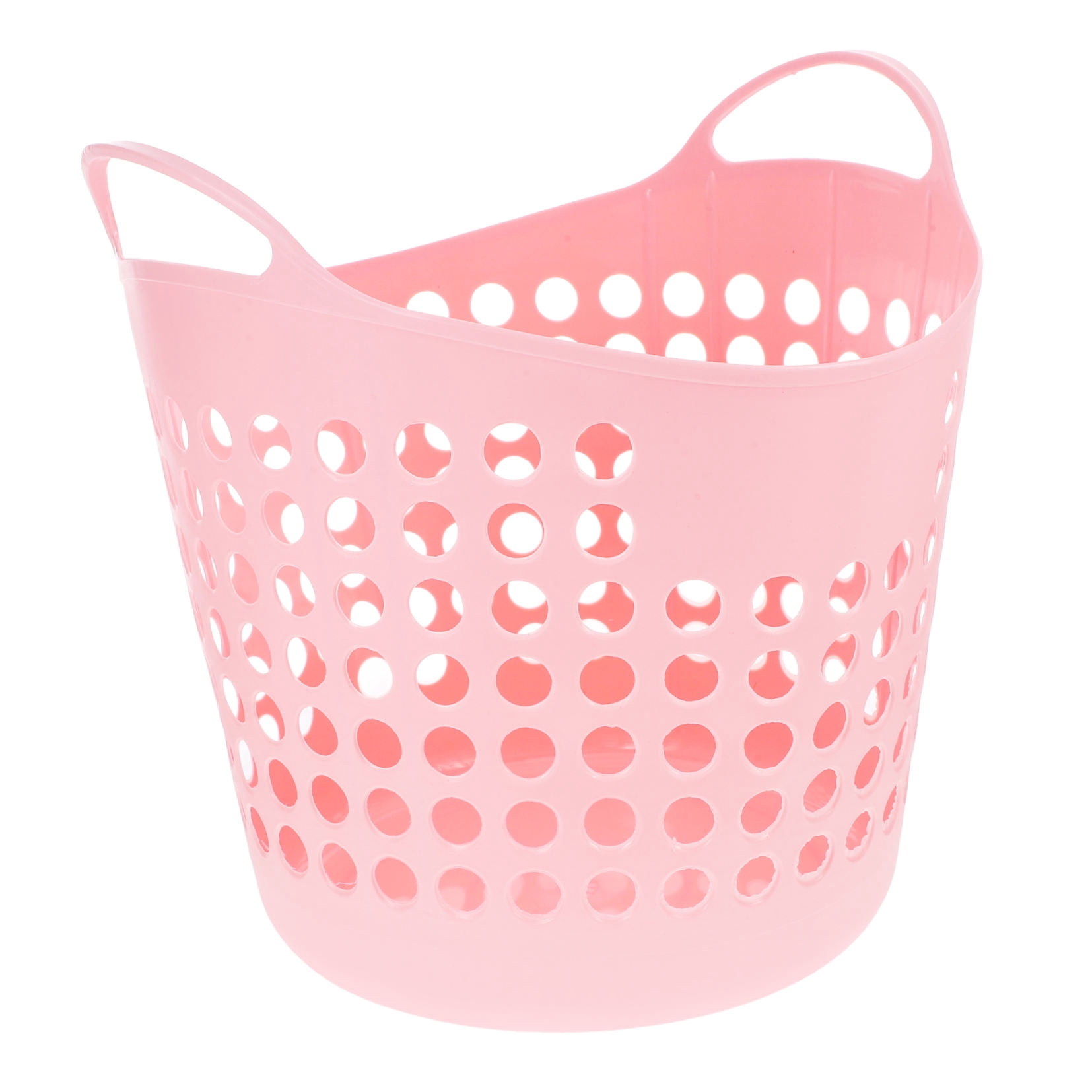 UPKOCH Bathroom Laundry Baskets Pink Plastic Laundry Bin Basket Breathable 1Pcs