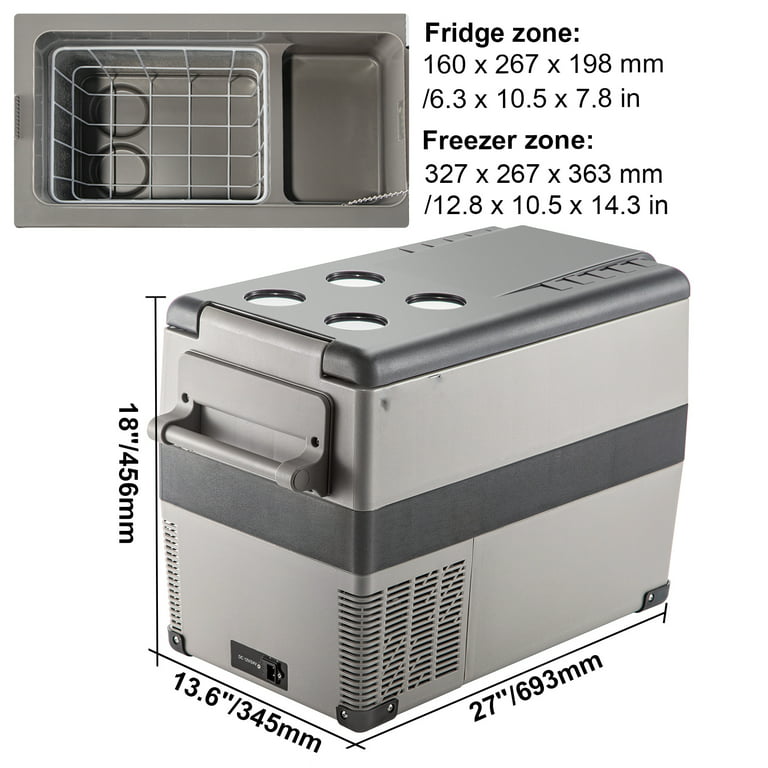 Vevor Car Cool Box - Mini réfrigérateur congélateur - Congélateur