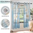 thumbnail image 5 of 2 Panels Set Blackout Curtains Thermal Insulated Sun Protection Room Darkening Drapes for Bedroom Elegant White Flowers, 5 of 7
