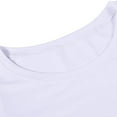 thumbnail image 4 of WTXUE T-Shirts Long Sleeve, Crew Neck Shirts for Women Sexy Neck Short Slim Basi C Round Top Blouse Solid | Casual for Women White S, 4 of 7