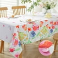 thumbnail image 2 of Spring Table Cloth Rectangle Table 60x84 Inch,Washable Blooming Floral Fabric Tablecloth, Spillproof Watercolor Flower Table Cover for Party Picnic Dinner Outdoor, 2 of 6