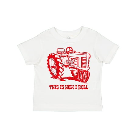 

Inktastic This is How I Roll Tractor RED Gift Toddler Boy or Toddler Girl T-Shirt