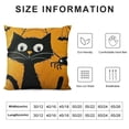 thumbnail image 5 of Nawypu  Throw Pillow Covers Happy Halloween Black Cat and Spider Decor Square Cushion Pillows Cover  for Men Women for Couch Bedroom, 5 of 5
