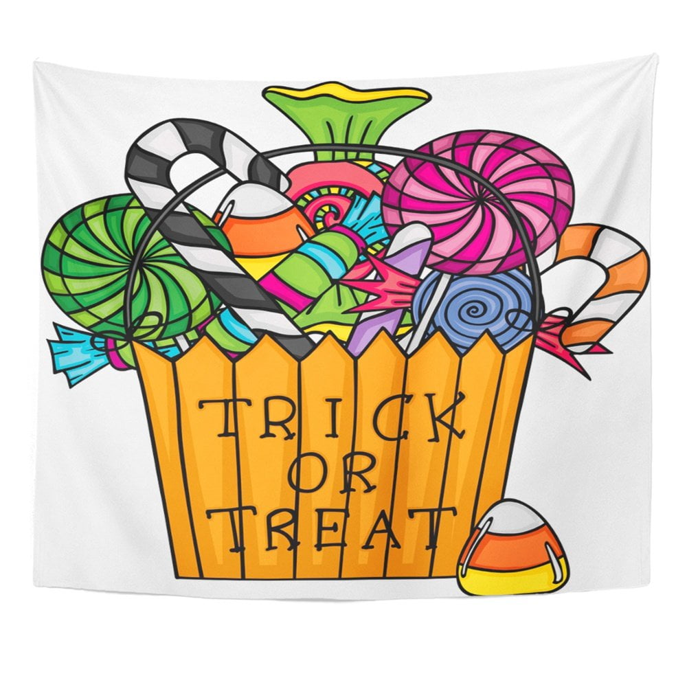 UFAEZU Orange Calorie Halloween Trick Treat Bag Filled With Candies