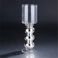 thumbnail image 1 of 14 x 4.5 in. Glass Candle Holder, Silver, 1 of 1