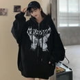 thumbnail image 6 of Y2k Harajuku Hoodies Women Autumn Winter Hip Hop Zipper Butterfly Aesthetic Hooded Sweatshirt Female Goth Punk Jacket Coat, 6 of 8