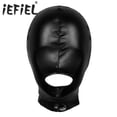 thumbnail image 2 of Máscara facial de látex para hombre y mujer, kit de disfraz de Cosplay, casco metálico brillante con orificio para la boca abierta, máscara facial completa para juego de rol para adultos, 2 of 5