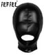 thumbnail image 2 of Máscara facial de látex para hombre y mujer, kit de disfraz de Cosplay, casco metálico brillante con orificio para la boca abierta, máscara facial completa para juego de rol para adultos, 2 of 5