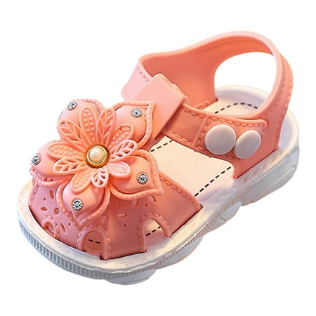 

Ediodpoh Children Shoes Comfortable Soft Sole Sandals Fashionable Flower Beach Seaside Bow Sandals Sandals for Children Hot Pink 7