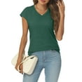 thumbnail image 3 of SUNBS Womens Casual V Neck Shirts Basic Plain T Shirts Cute Tops for Women Summer Clothes, 3 of 7