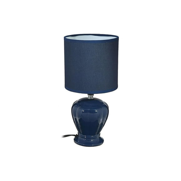 Ceramic Table Lamp With Shade 12.6" (Sapphire)