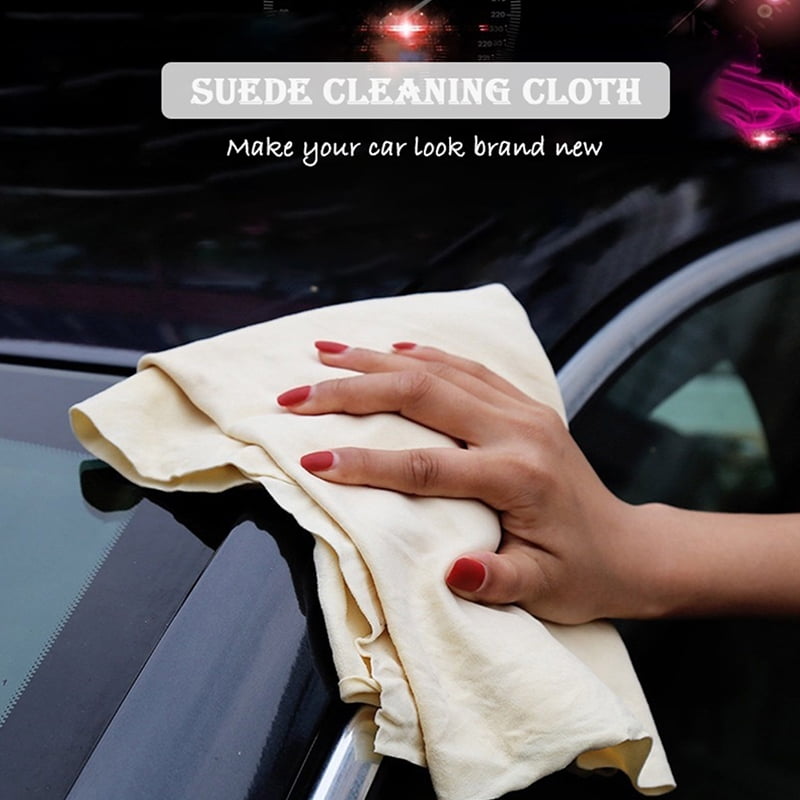 Natural Chamois Leather Car Cleaning Cloths Washing Suede Absorbent Towel 2pack 