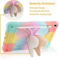 thumbnail image 2 of for iPad 9th 8th 7th Generation Case with Kickstand Butterfly Wings Pencil Holder, iPad 10.2 Case Heavy Duty Hard Rugged Protective Cover Kids Girls f, 2 of 4