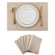thumbnail image 1 of Mantel individual de lino, mantel de lino fino, posavasos lavable, antideslizante, aislante para el hogar, 1 of 7