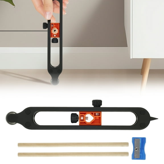 FUYGRCJ Precise Contour Scribe Tool with Lock Adjustable Contour Gauge Scribe Tool with 2 Pencils Woodworking Edge Corner Measuring Profile Duplicator Irregular Shape Duplicator for Craftsman