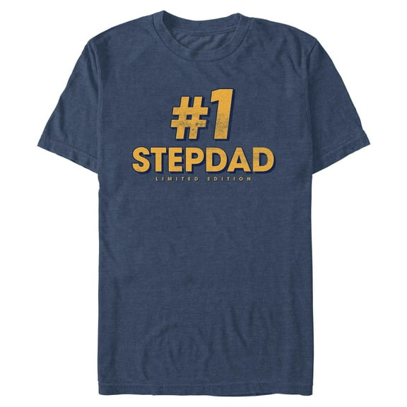 Mens Lost Gods Distressed Number One Stepdad T Shirt
