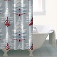 thumbnail image 4 of Light Blue Christmas Tree Pattern Shower Curtain 36"x72" ,Bathroom Decorative Shower Curtains Set with 12 Hooks,Modern Waterproof Washable Shower Curtain, 4 of 6
