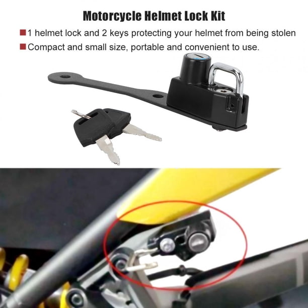 Kit De Bloqueo De Casco De aleación De Aluminio Para Motocicleta, Bloqueo De Casco Negro, Gancho De Montaje Para Motocicleta Apto Para MT-07 FZ-07 2014-2017 FJ-07 2014-2016