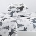 thumbnail image 4 of 4-Piece Lodge Printed Ultra-Soft Microfiber Sheet Set. Beautiful Patterns Drawn from Nature, Comfortable, All-Season Bed Sheets. (Queen, Moose), 4 of 4