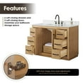 thumbnail image 6 of Bellavia 48" Wood Vanity in Weathered Fir Engineered Stone Top no Mirror, 6 of 12