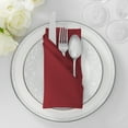 thumbnail image 4 of Lann's Linens Set of 12 Reusable Cloth Dinner Napkins, 20-inch Polyester Fabric Napkins for Holidays, Weddings and Events, Machine Washable, Burgundy, 4 of 8
