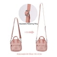 thumbnail image 6 of PULLIMORE Women Crossbody Cell Phone Bag, Small Waterproof Multi Pockets Nylon Shoulder Purse Wallet with Adjustable Strap (Pink), 6 of 11
