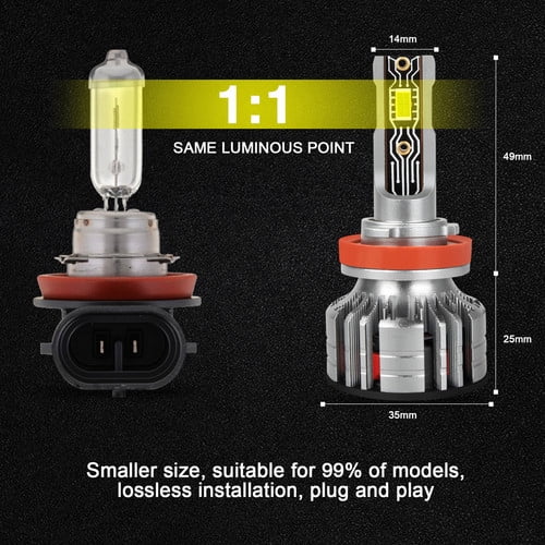 NSDXCT 2PC H11 LED Headlight Low Beam Bulbs for 2007-2013 Chevy Avalanche