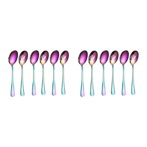 Juego de cucharas para servir Billuyoard Acero inoxidable 6 piezas colores