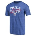 thumbnail image 2 of Men's Royal Philadelphia 76ers Hometown Collection Join Or Die Tri-Blend T-Shirt, 2 of 3