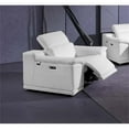 thumbnail image 2 of Titan Furnishings Genuine Italian Leather Power Reclining Chair in White, 2 of 10