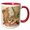 Red/White, variant on 3drose, Retro Map of Denmark, Sweden, North and Baltic Seas. Cool Gift, 11oz Magic Transforming Mug