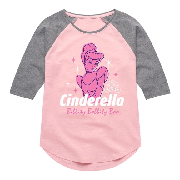 Disney Princess - Cinderalla Bibbity Bobbity - Toddler And Youth Girls Raglan Graphic T-Shirt