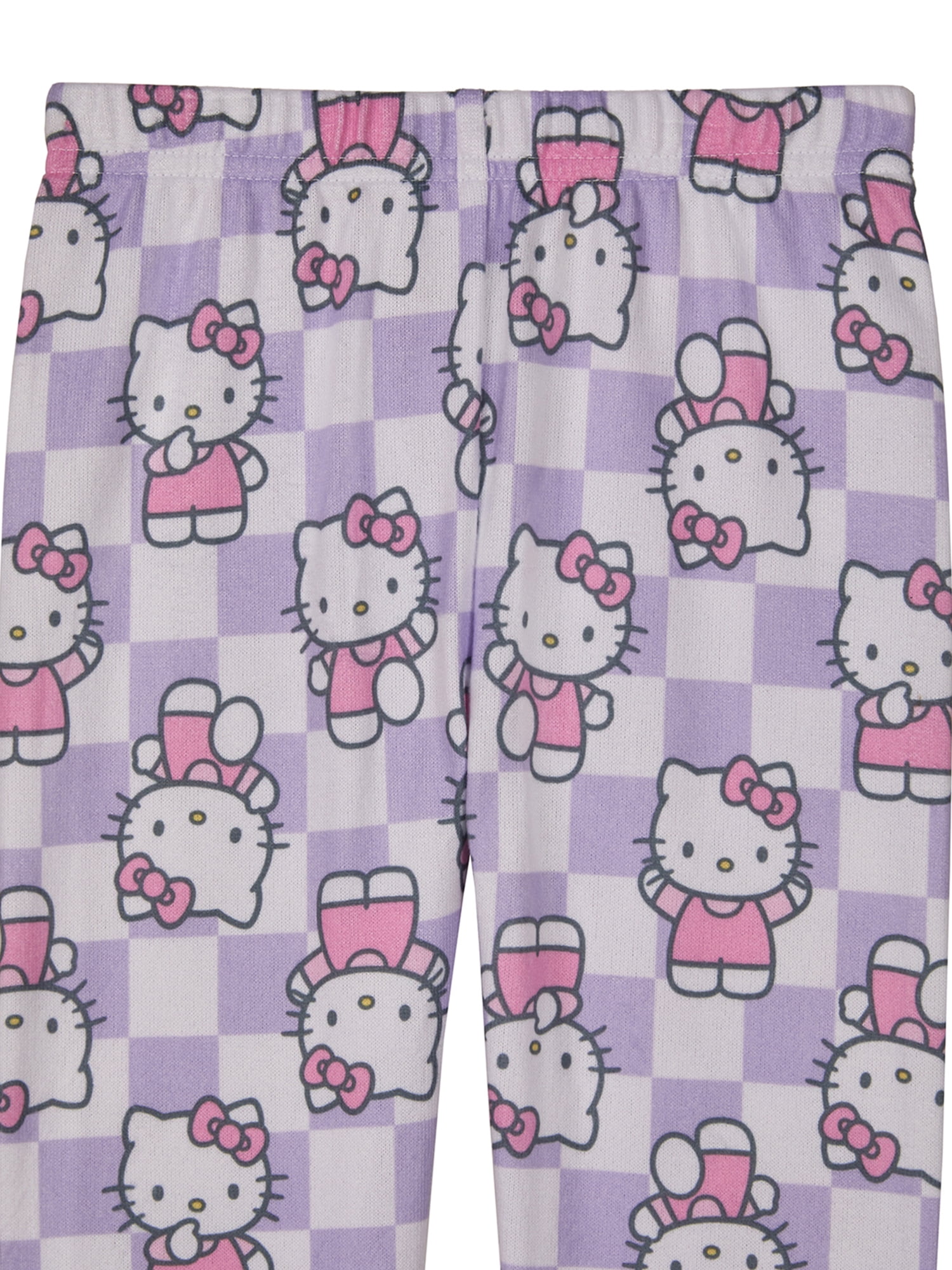 Hello Kitty Girls Snug Fit Long Sleeve Top and Sleep Pants, 2-Piece Pajama Set, Sizes 4-10