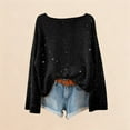 thumbnail image 4 of Shirts for Women Sequin Top Black Long Sleeve Sparkly Top Shiny Top Evening Tops Holiday Party Tops for Women, 4 of 4