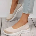 thumbnail image 4 of kakina CMSX Women's Flats Go Walk Shoes,Lightweight Casual Non-Slip Comfortable Walking Solid Color Sneakers Knit Mesh Breathable Running Sneakers 6.5(37), 4 of 7