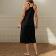 thumbnail image 4 of Spaghetti Strap Dresses for Women 2025 Adjustable Racerback Maxi Dresses Comfy Flowy Long Dress with Pockets, 4 of 7