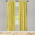 thumbnail image 3 of Ambesonne Leafy Curtains, Botany Abstract Leaves, Pair of 28"x95", Earth Yellow Ceil Blue, 3 of 5