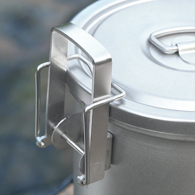 Olla para Acampar, Olla para Cocinar, Vajilla, Utensilios de Cocina para Exteriores, Olla Multiusos Desmontable para Mochilero, Acampar, y Pescar