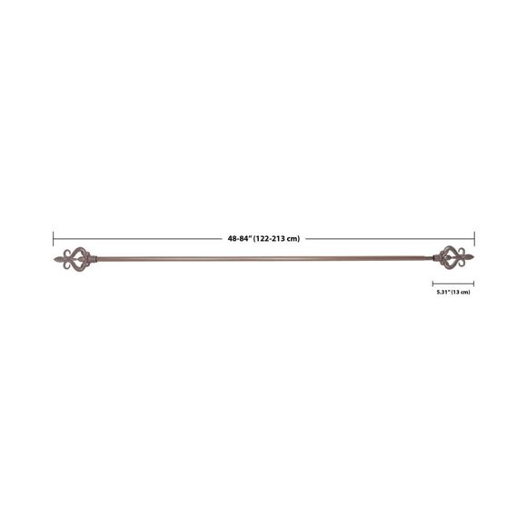 Cortinero Kenney Decorativo Sloan Bronce 122 a 213 cm