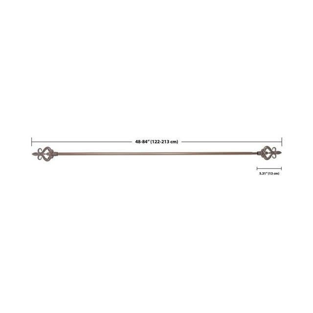 Cortinero Kenney Decorativo Sloan Bronce 122 a 213 cm