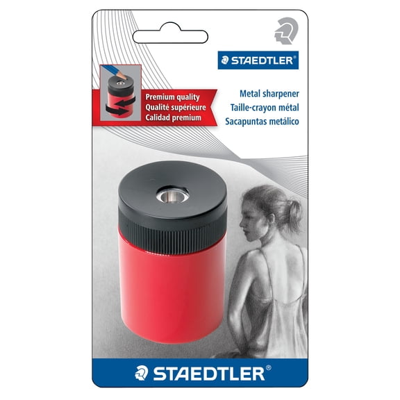 Staedtler Sharpener Tub Round Asst Clr BK