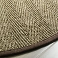 thumbnail image 4 of SAFAVIEH Natural Fiber Maisy Solid Area Rug, Natural/Dark Brown, 6' x 6' Round, 4 of 9