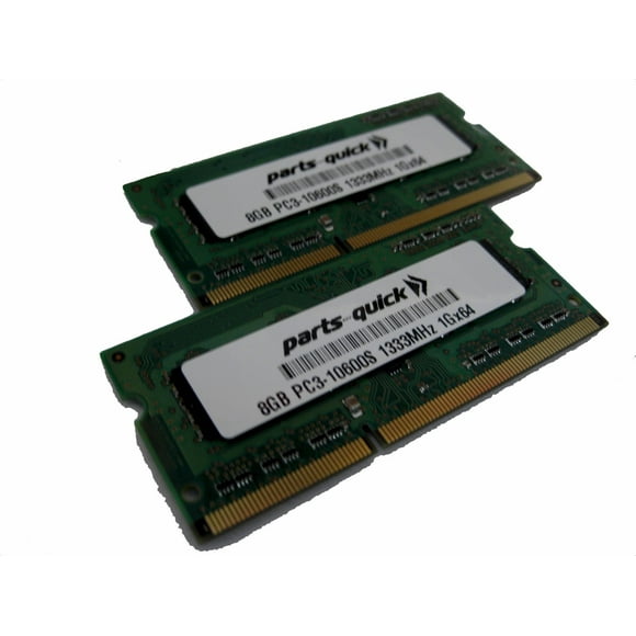 16GB 2X 8GB Memory (PARTS-QUICK Brand) for HP Compaq Pavilion Entertainment Notebook dv6 Series DDR3 PC3-10600 1333MHz 204 pin SODIMM RAM