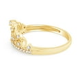 thumbnail image 3 of Round Cut Sparkling Cubic Zirconia Princess Crown Promise Ring For Womens In 14K Yellow Gold Plated 925 Sterling Silver -13, 3 of 7