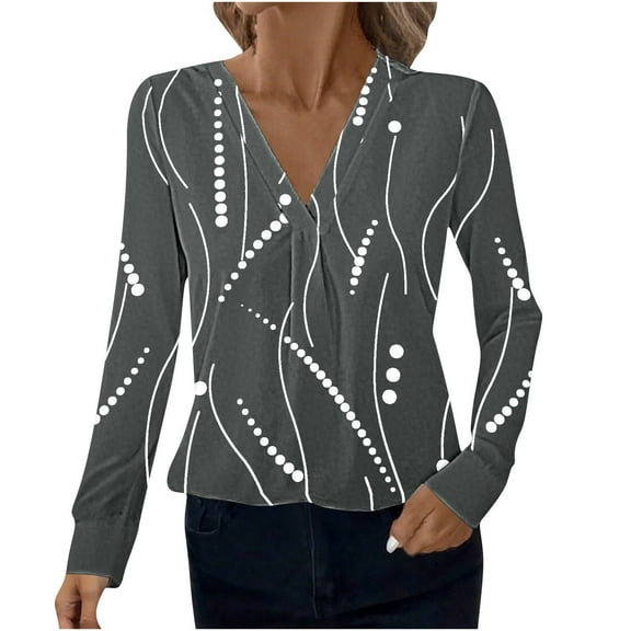 ShiShine 3/4 Sleeve Tops for Women 2025 Fall Henley Neck Shirts Elbow Sleeve Tshirts