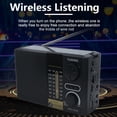 thumbnail image 4 of Radio Del Tiempo AM FM SW Radio de emergencia Linterna LED Radio solar portátil para acampar al aire libre, 4 of 8