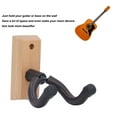 thumbnail image 3 of Wood Grain Guitar Wall Mount Hanger, U Shape Design, Wide Compatibility, High , Great Present, 3 of 8