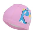 thumbnail image 6 of Unique Bargains 1 Pc Knitted PU Cartoon Dinosaur Swim Cap Pink, 6 of 6